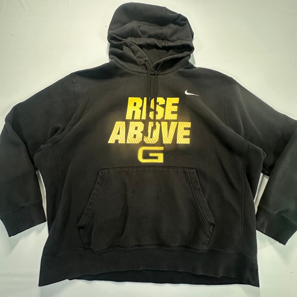 Nike Rise Above G Hoodie Mens XL Black Yellow Graphic Pullover CJ1611-010